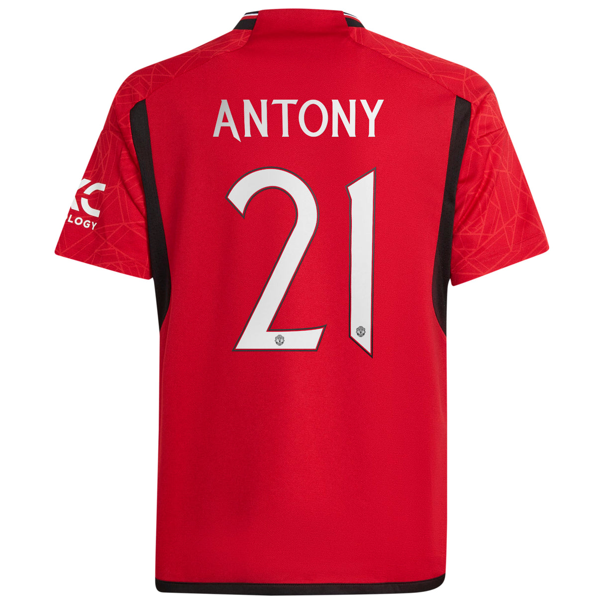 Manchester United Cup Home Shirt 2023-24 - Kids with Antony 21 printing