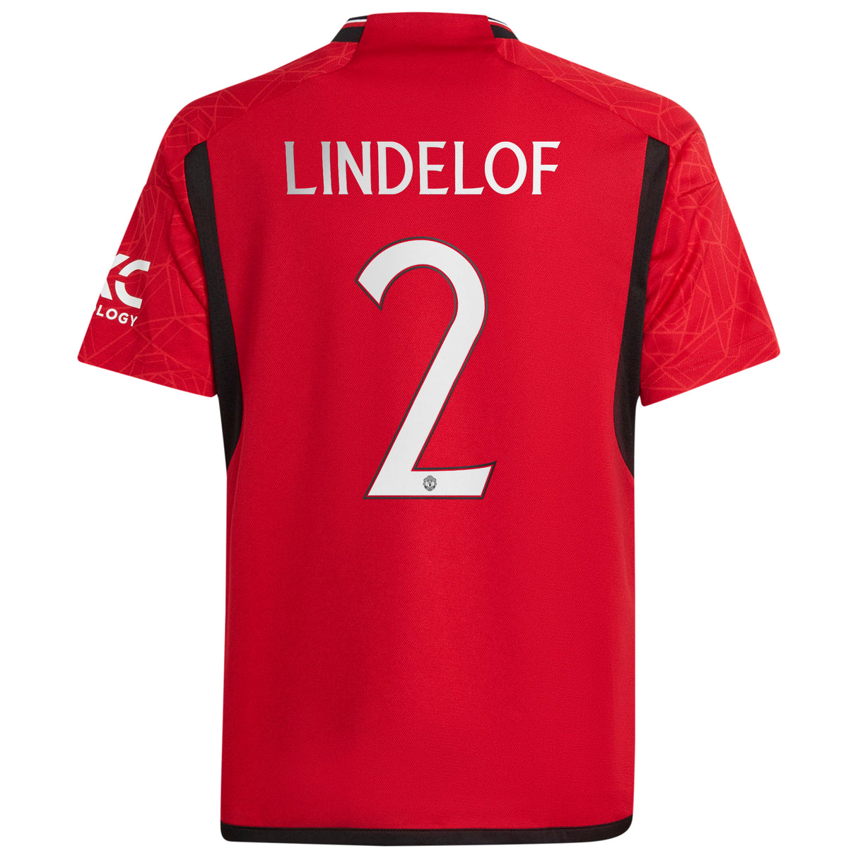 Manchester United Cup Home Shirt 2023-24 - Kids with  Lindelof 2 printing - Kit Captain