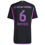 FC Bayern adidas Away Authentic Shirt 2023-24 with Kimmich 6 printing - Kit Captain