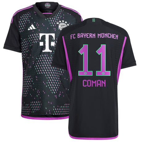 FC Bayern adidas Away Authentic Shirt 2023-24 with Coman 11 printing - Kit Captain