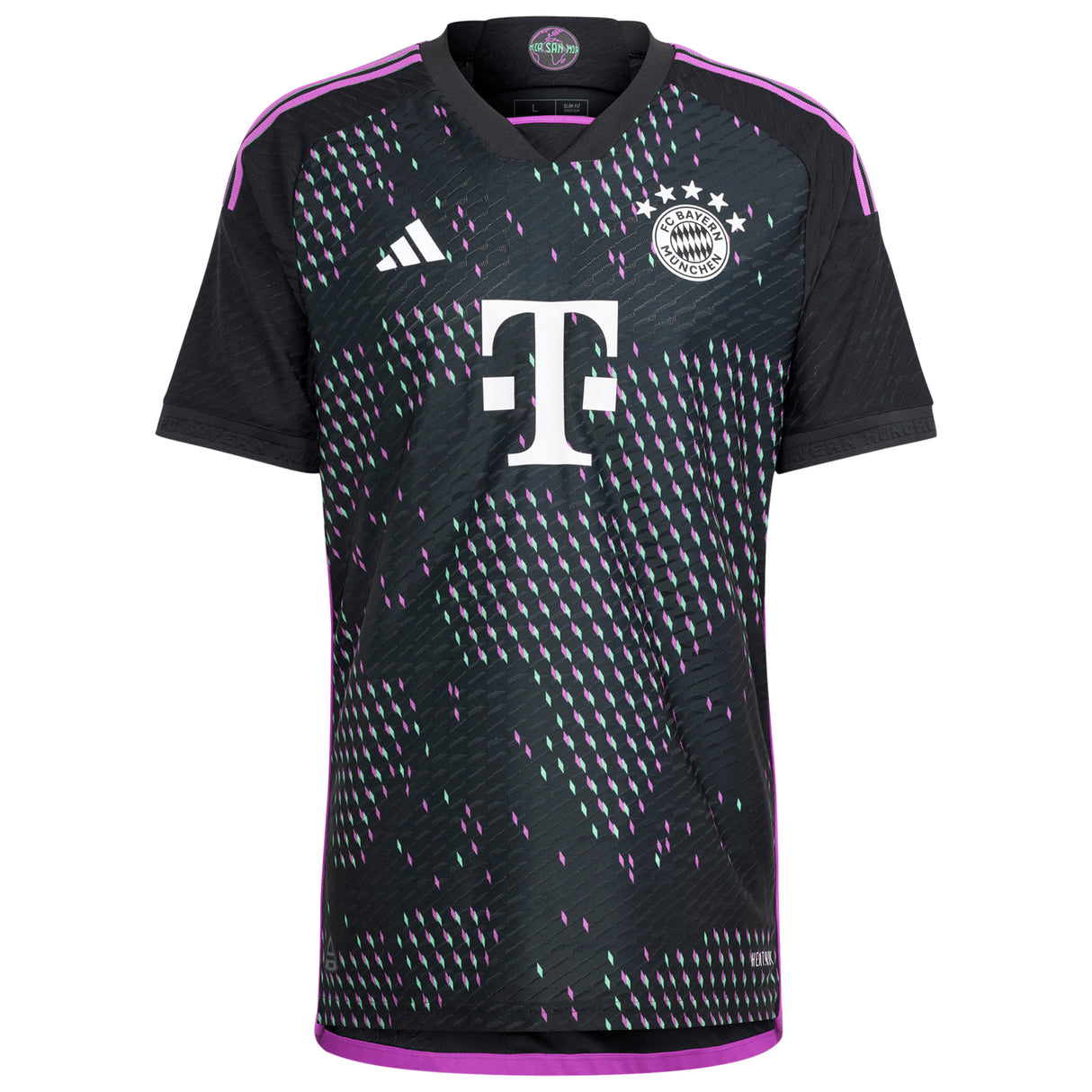 FC Bayern adidas Away Authentic Shirt 2023-24 with Upamecano 2 printing - Kit Captain