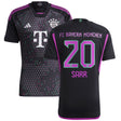 FC Bayern adidas Away Shirt 2023-24 with Sarr 20 printing - Kit Captain