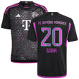 FC Bayern adidas Away Shirt 2023-24 - Kids with Sarr 20 printing - Kit Captain