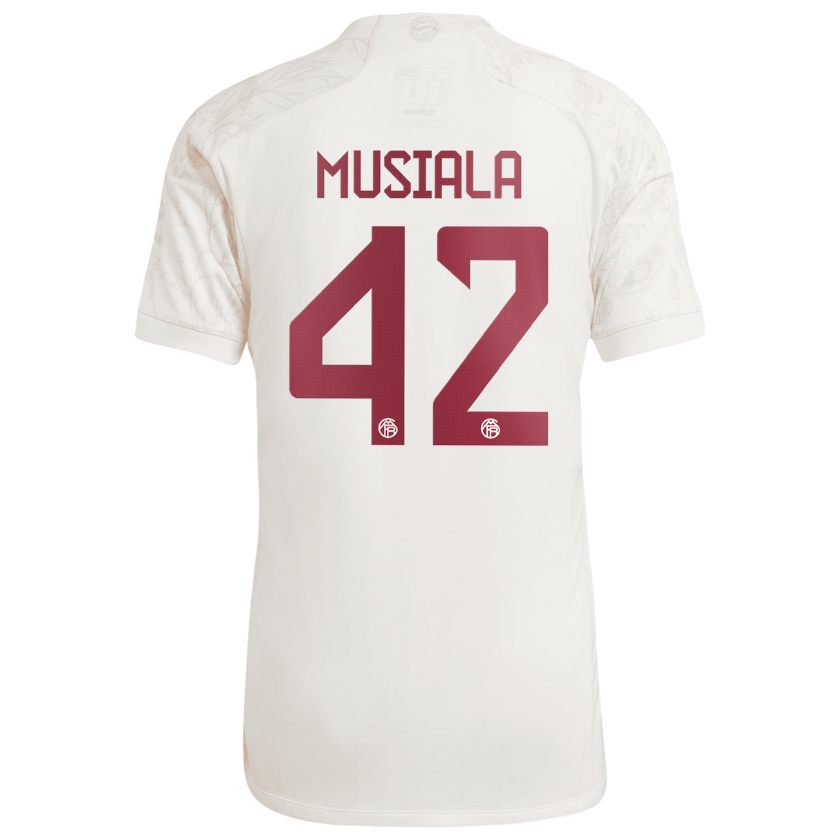 FC Bayern adidas Third Shirt 2023-24 with Musiala 42 printing - Kit Captain