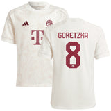 FC Bayern adidas Third Shirt 2023-24 - Kids with Goretzka 8 printing - Kit Captain