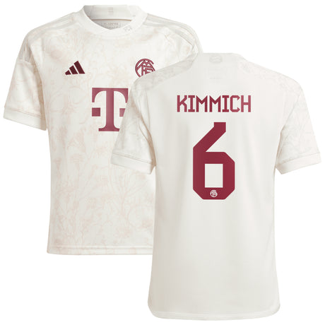 FC Bayern adidas Third Shirt 2023-24 - Kids with Kimmich 6 printing - Kit Captain