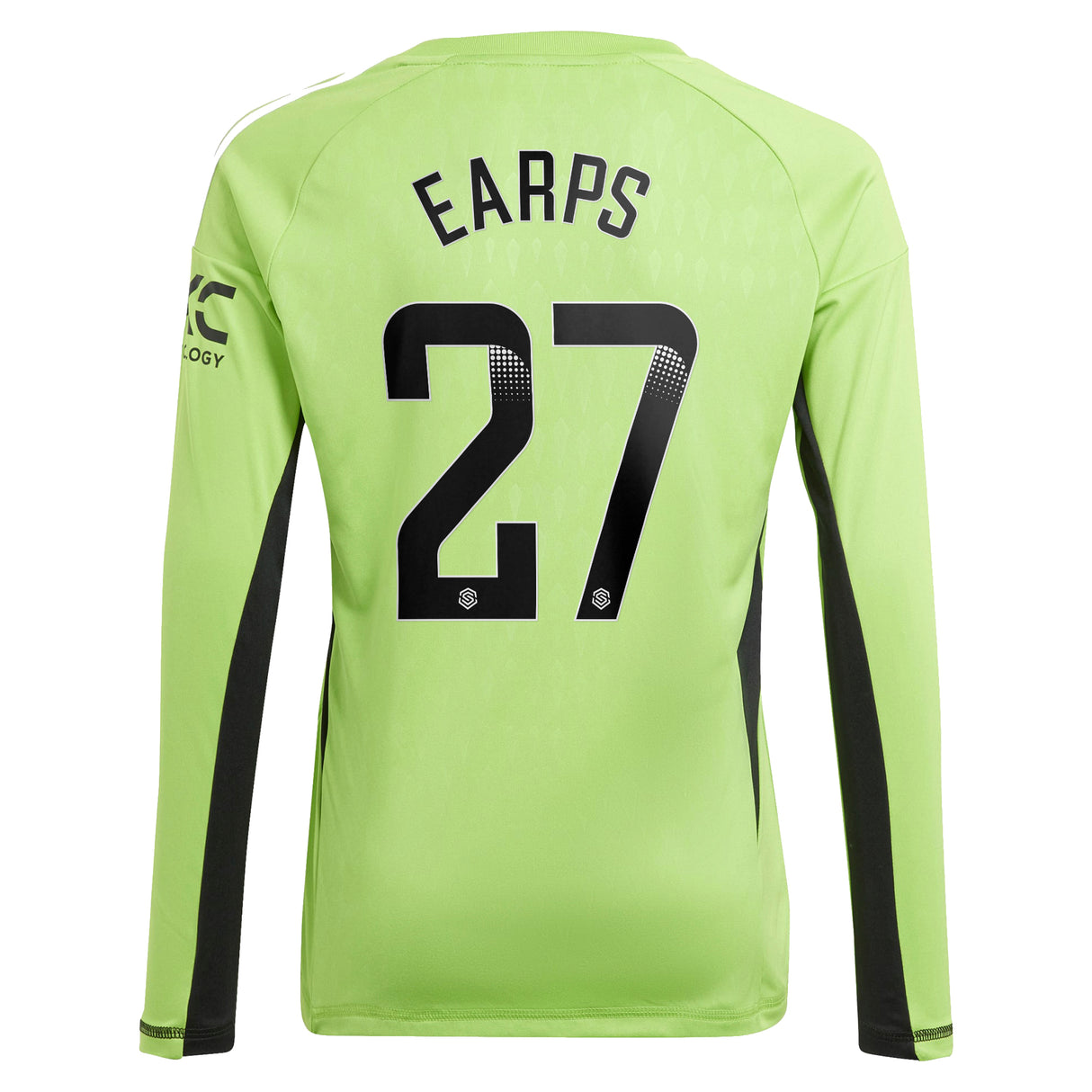 Manchester United WSL adidas Home Goalkeeper Shirt 2023-24 - Kids - Long Sleeve with Earps 27 printing - Kit Captain