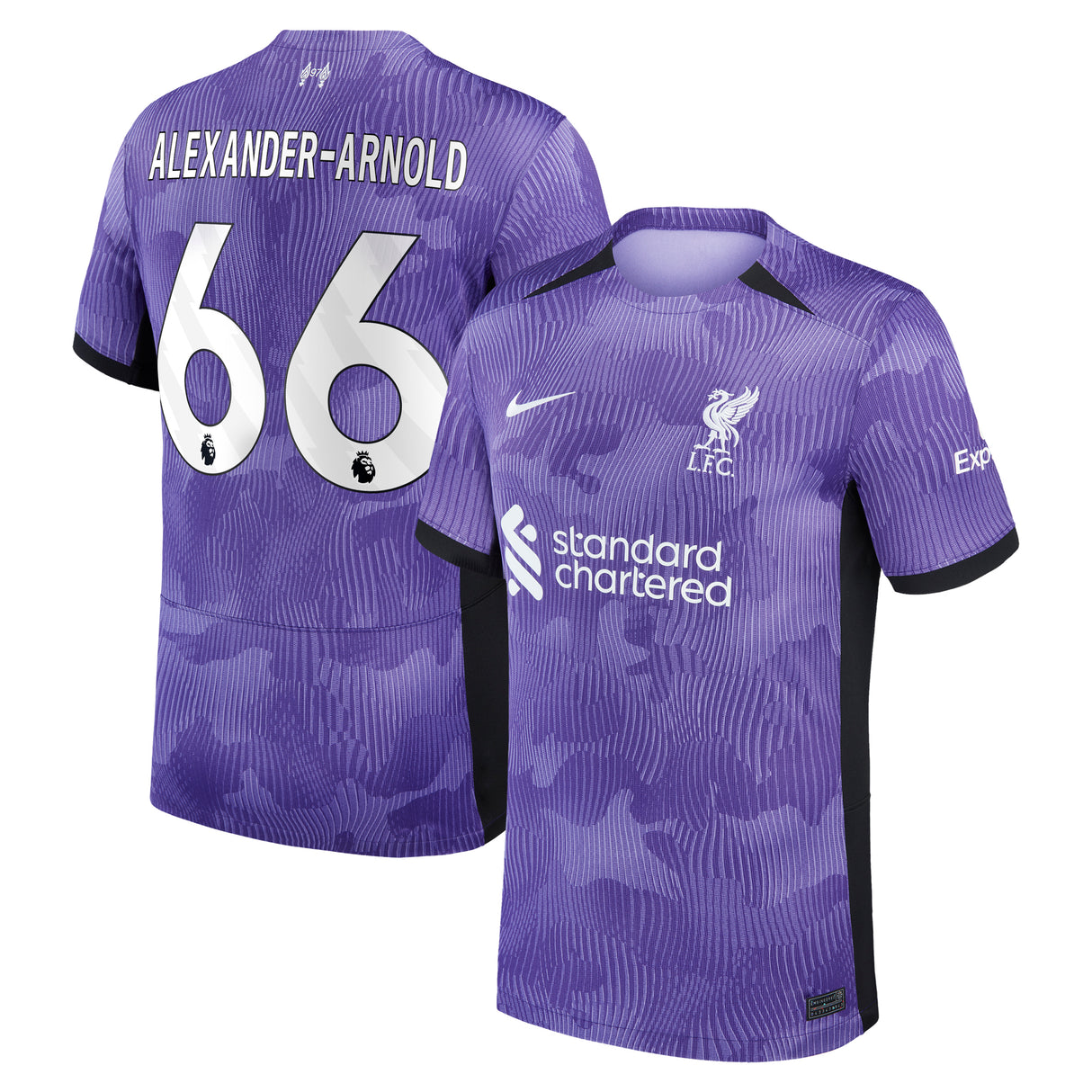 Liverpool Nike Third Stadium Shirt 2023-24 with Alexander-Arnold 66 printing - Kit Captain