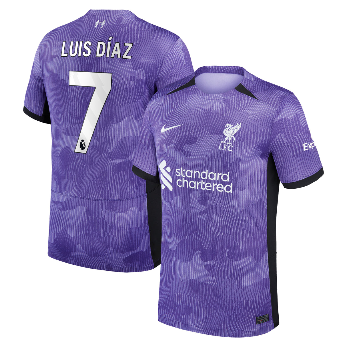 Liverpool Nike Third Stadium Shirt 2023-24 with Luis Dí­az 7 printing - Kit Captain