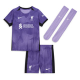 Liverpool Nike Third Stadium Kit 2023-24 - Little Kids with Virgil 4 printing - Kit Captain