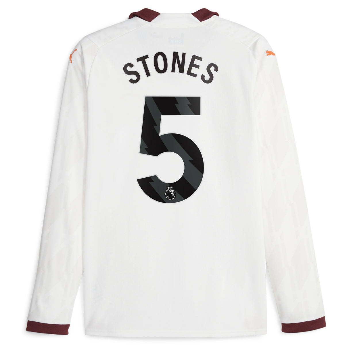 Manchester City Puma Away Shirt 2023-24 - Long Sleeve - Kids with Stones 5 printing - Kit Captain