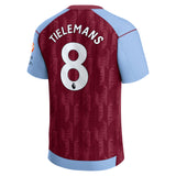 Aston Villa Castore Home Shirt 2023-24 with Tielemans 8 printing - Kit Captain