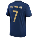 France Home Stadium Shirt 2022 - Kids - Antoine Griezmann 7 - Kit Captain