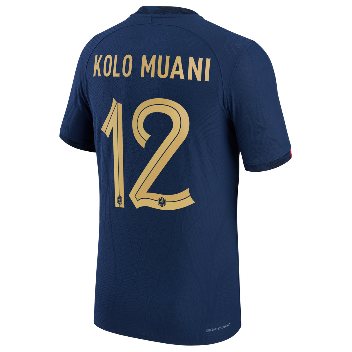 France Home Match Shirt 2022 - Randal Kolo Muani 12 - Kit Captain