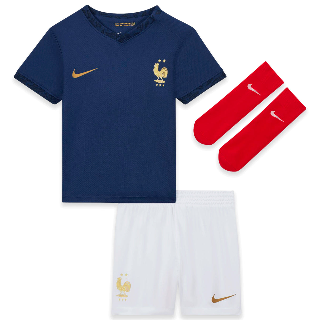 France Home Stadium Kit 2022 - Infant with Kamara 19 printing - Kit Captain