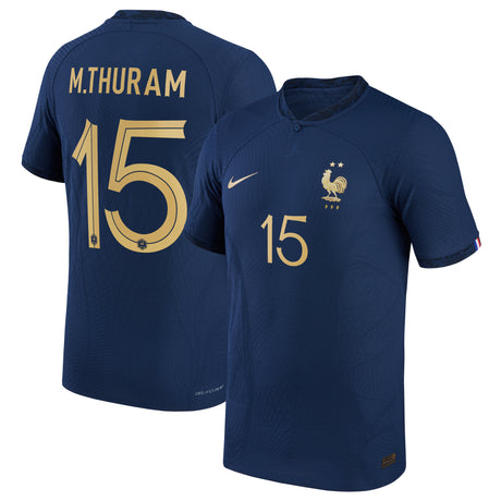 France Home Match Shirt 2022 - Marcus Thuram 15 - Kit Captain