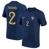 France Home Match Shirt 2022 - Benjamin Pavard 2 - Kit Captain