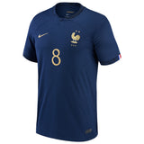 France Home Stadium Shirt 2022 - Kids - Aurélien Tchouameni 8 - Kit Captain