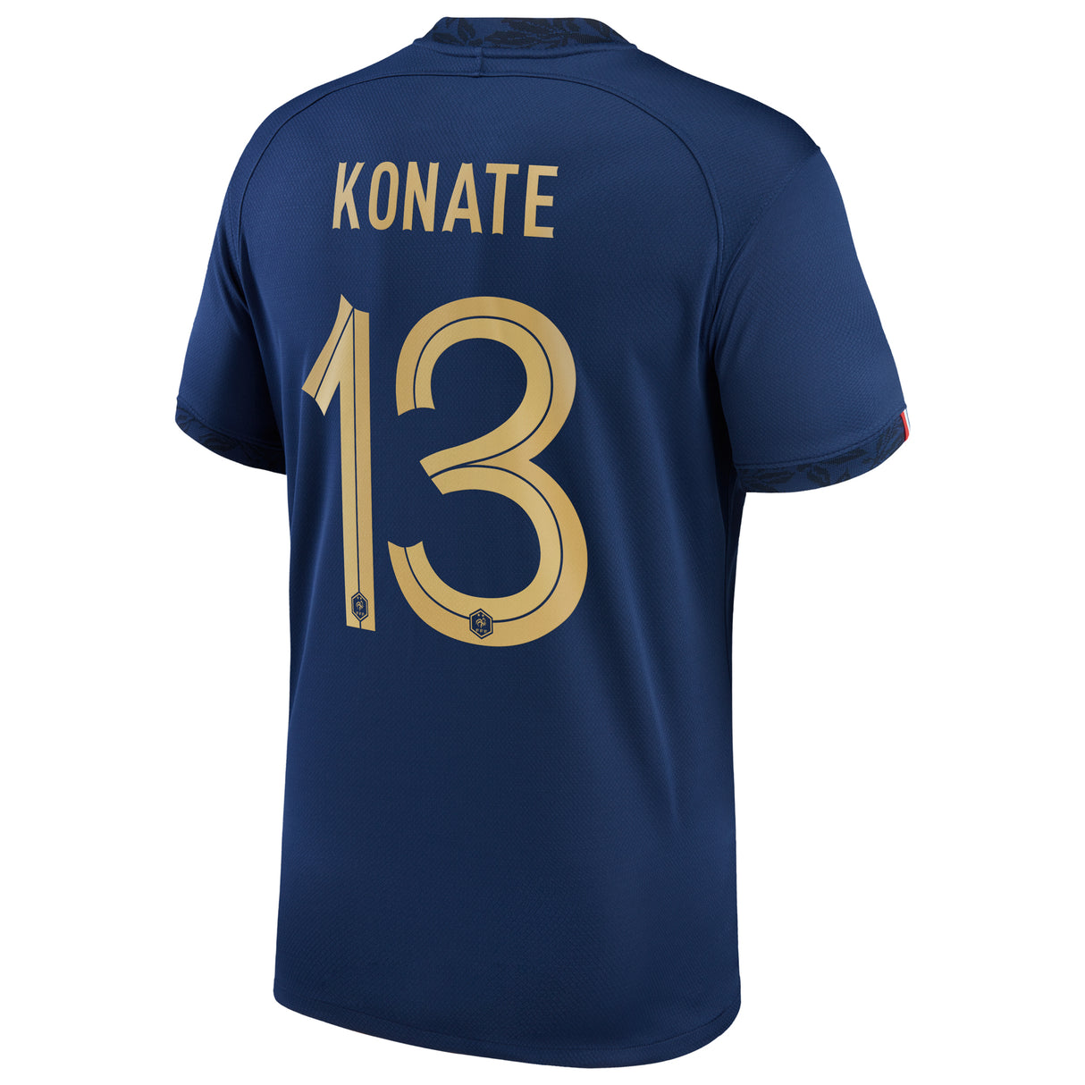 France Home Stadium Shirt 2022 - Ibrahima Konate 13 - Kit Captain