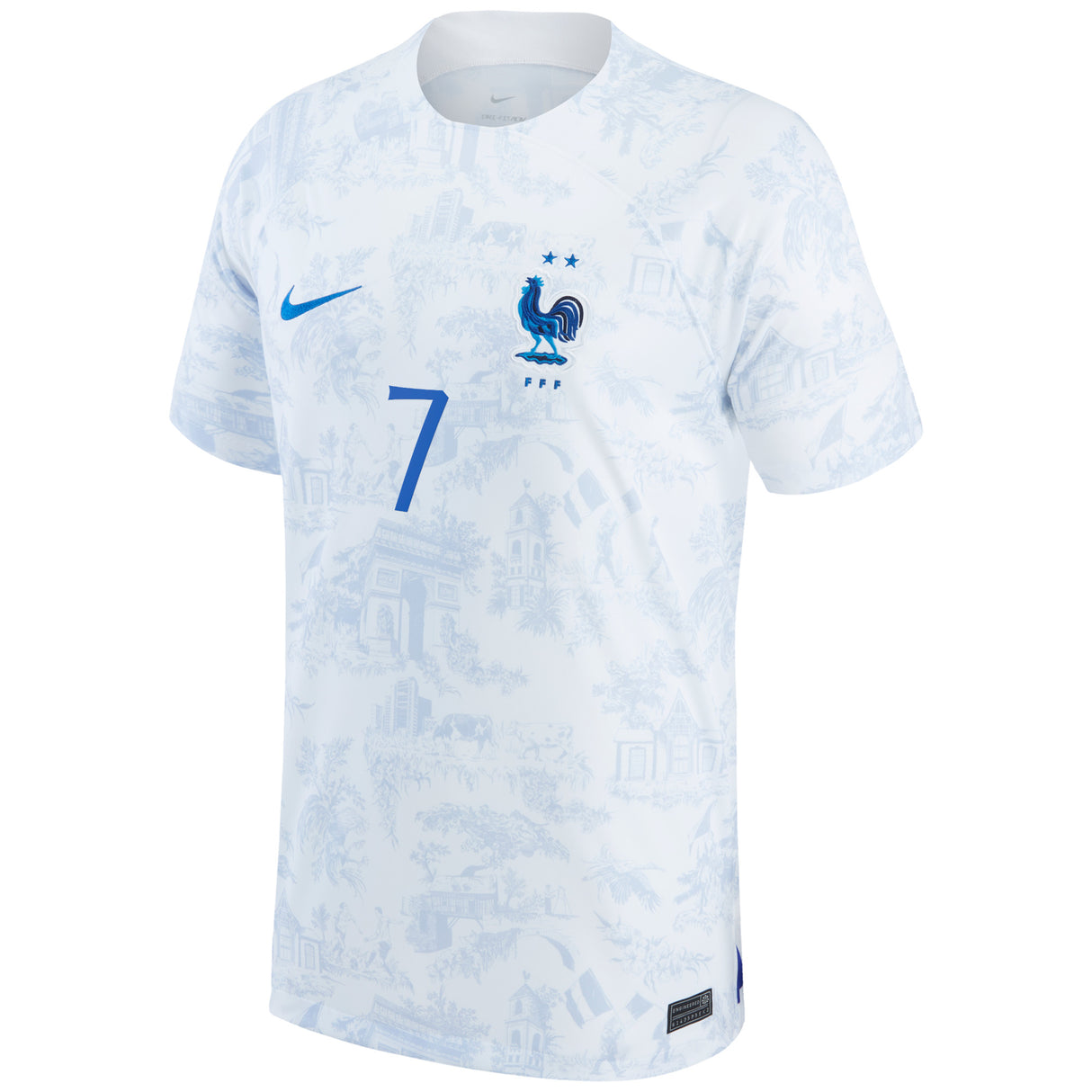 France Away Stadium Shirt 2022 - Antoine Griezmann 7 - Kit Captain