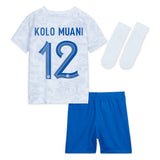 France Away Stadium Kit 2022 - Infants - Randal Kolo Muani 12 - Kit Captain