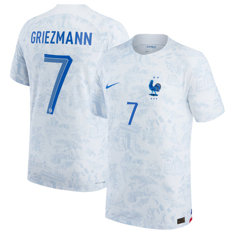 France Away Match Shirt 2022 - Antoine Griezmann 7 - Kit Captain