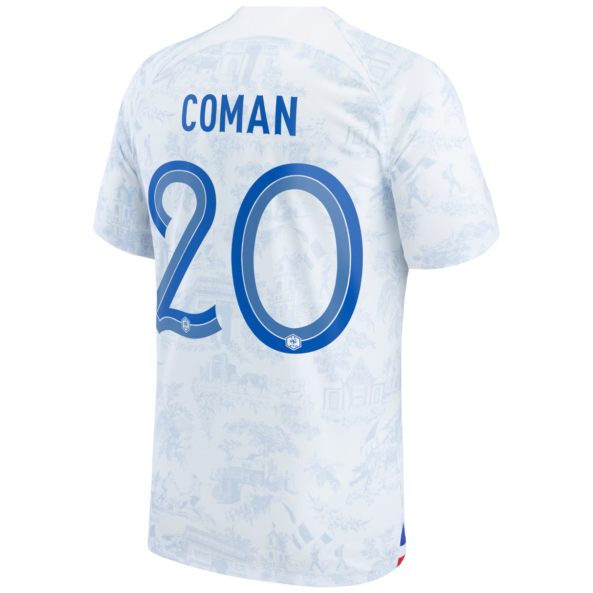 France Away Stadium Shirt 2022 - Kingsley Coman 20 - Kit Captain