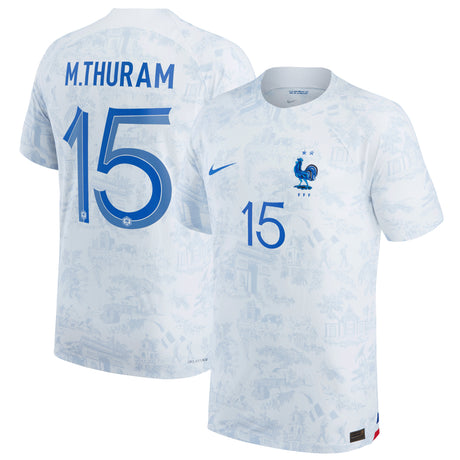 France Away Match Shirt 2022 - Marcus Thuram 15 - Kit Captain