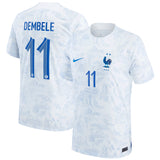 France Away Stadium Shirt 2022 - Ousmane Dembélé 11 - Kit Captain