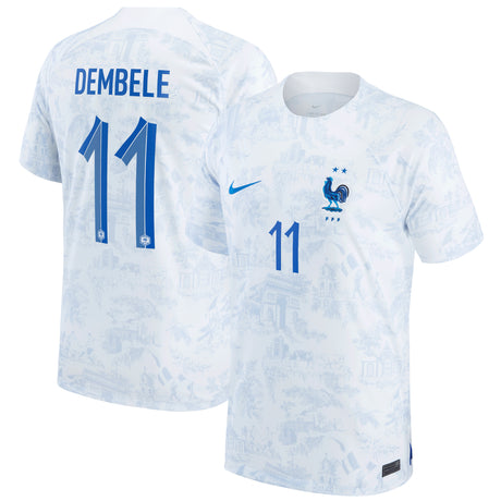 France Away Stadium Shirt 2022 - Ousmane Dembélé 11 - Kit Captain