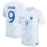 France Away Stadium Shirt 2022 - Kids - Olivier Giroud 9 - Kit Captain