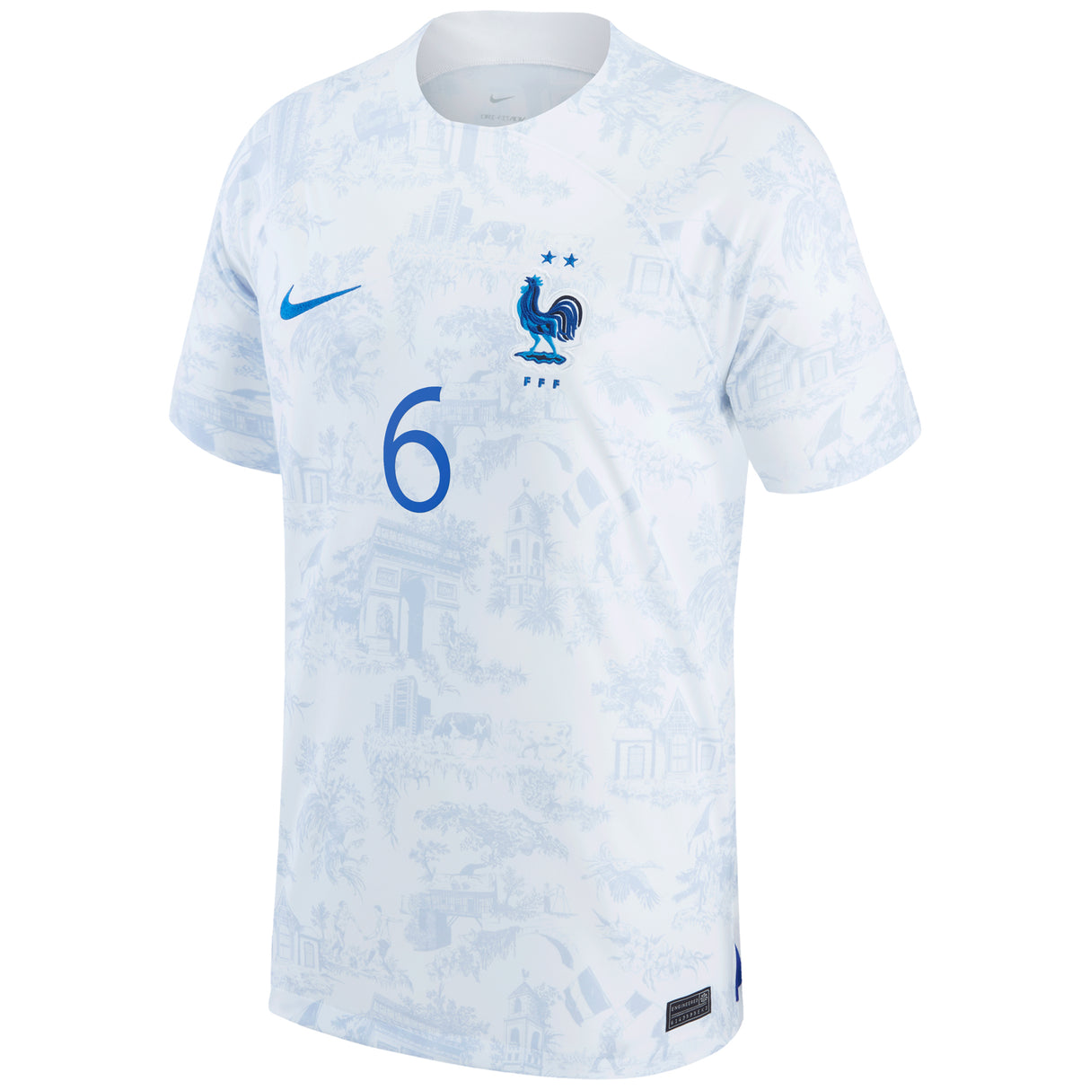 France Away Stadium Shirt 2022 with Camavinga 6 printing - Kit Captain