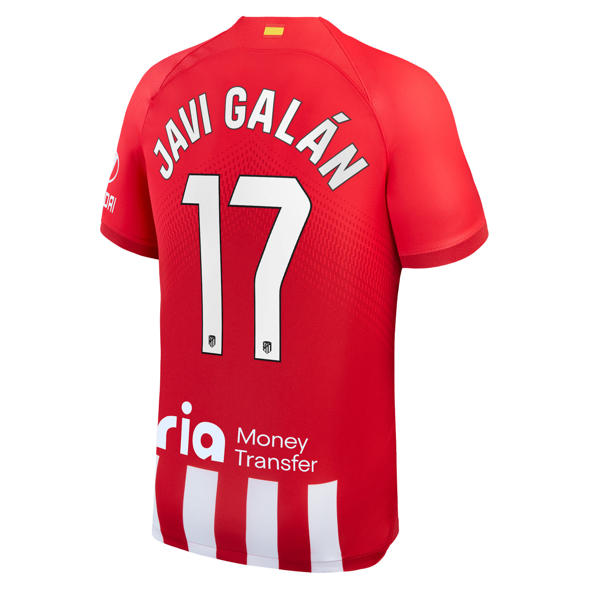 Atlético de Madrid Nike Home Stadium Shirt 2023-24 with Javi Galán 17 printing - Kit Captain