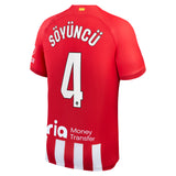 Atlético de Madrid Nike Home Stadium Shirt 2023-24 with Söyüncü 4 printing - Kit Captain