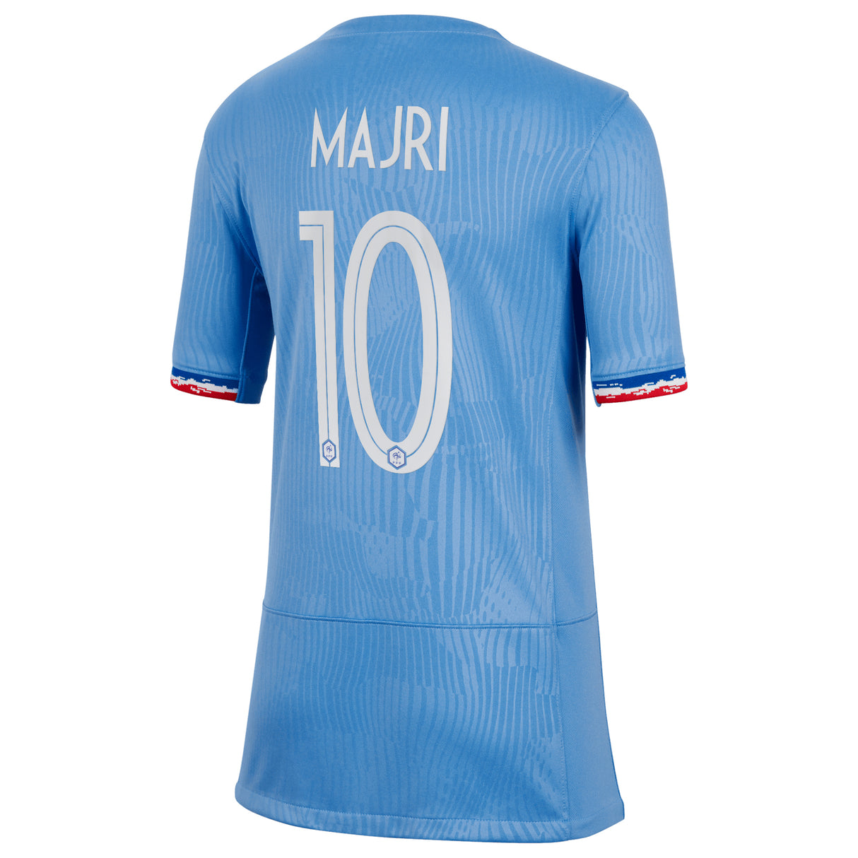 France Women Nike Home Stadium Shirt 2023-24 - Kids with Majri 10 printing - Kit Captain