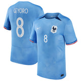 France Women Nike Home Stadium Shirt 2023-24 - Mens with Geyoro 8 printing - Kit Captain