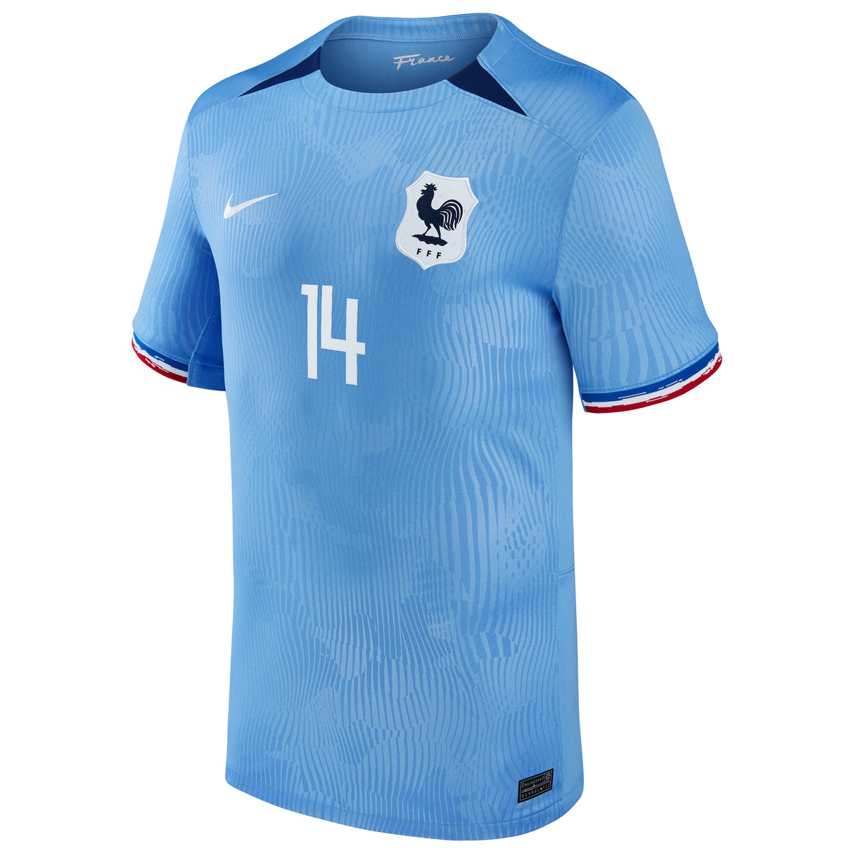 France Women Nike Home Stadium Shirt 2023-24 - Mens with Toletti 14 printing