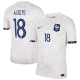 France Women Nike Away Stadium Shirt 2023-24 - Mens with Asseyi 18 printing - Kit Captain