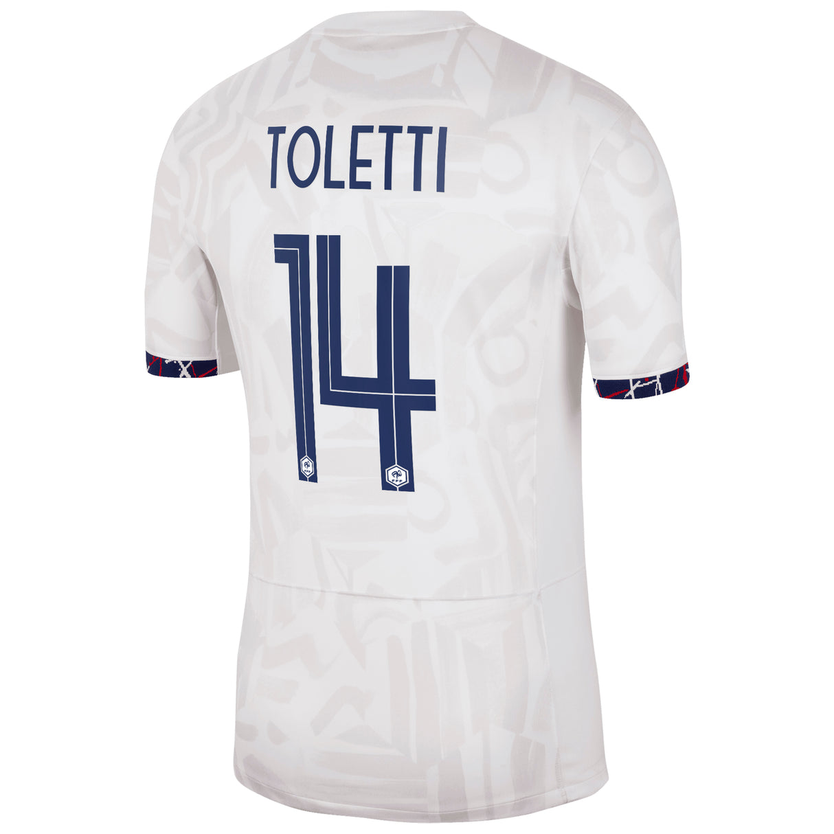 France Women Nike Away Stadium Shirt 2023-24 - Mens with Toletti 14 printing - Kit Captain