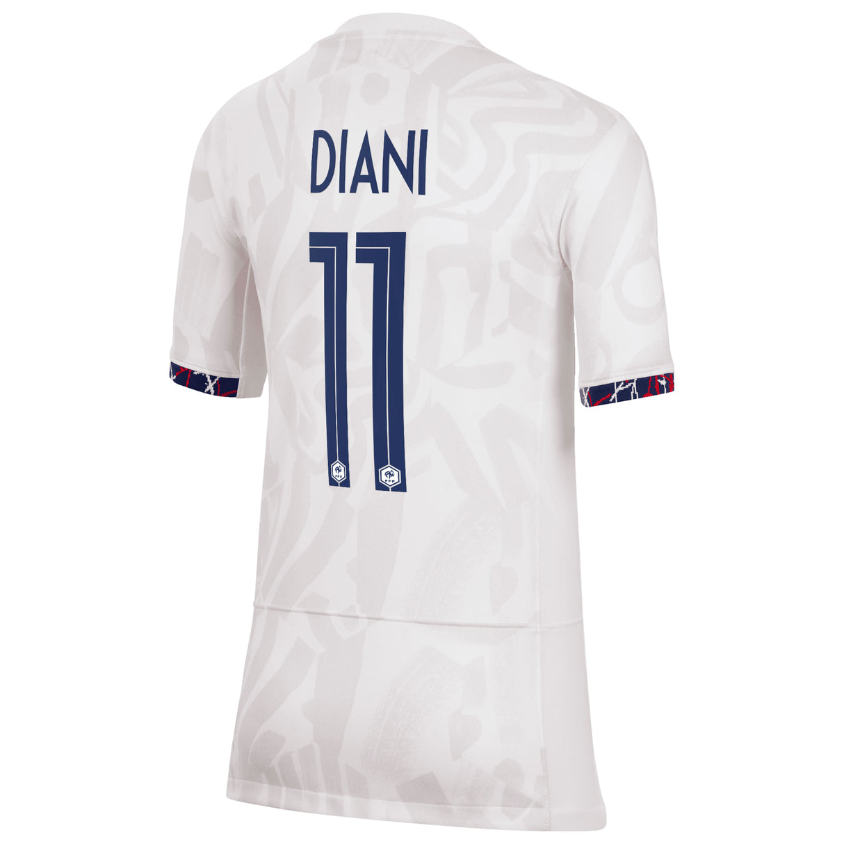 France Women Nike Away Stadium Shirt 2023-24 - Kids with Diani 11 printing - Kit Captain