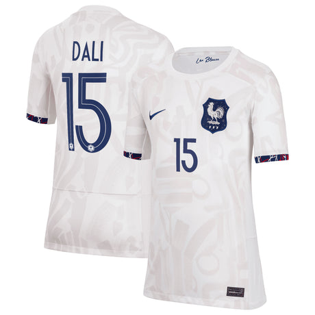 France Women's Nike Away Stadium Shirt 2023-24 - Kids - Kenza Dali 15 - Kit Captain