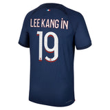 Paris Saint-Germain Nike Home Dri Fit Adv Match Shirt 2023-24 with Lee Kang In 19 printing - Kit Captain