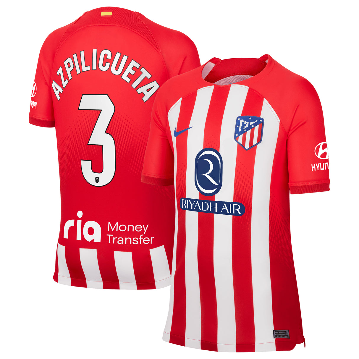 Atlético de Madrid Nike Home Stadium Shirt 2023-24 - Kids with Azpilicueta 3 printing