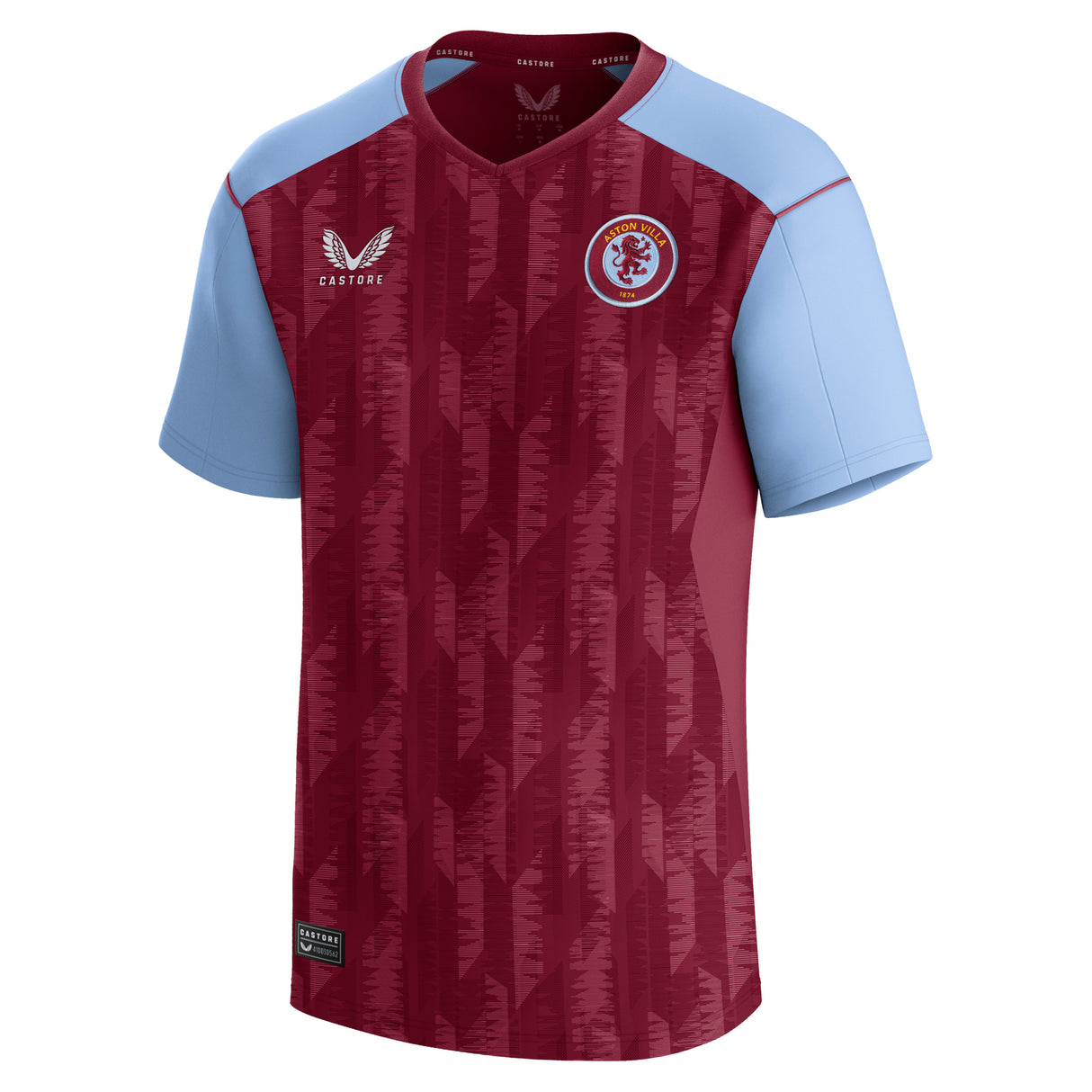 Aston Villa Castore Home Shirt 2023-24 - Kids -With Pau 14 Printing - Kit Captain