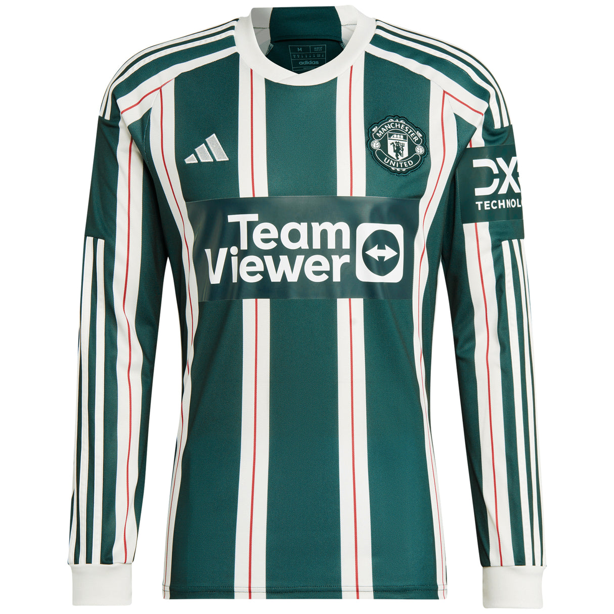 Manchester United EPL adidas Away Shirt 2023-24 - Long Sleeve - With Mount 7 Printing - Kit Captain