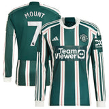 Manchester United EPL adidas Away Shirt 2023-24 - Long Sleeve - With Mount 7 Printing - Kit Captain