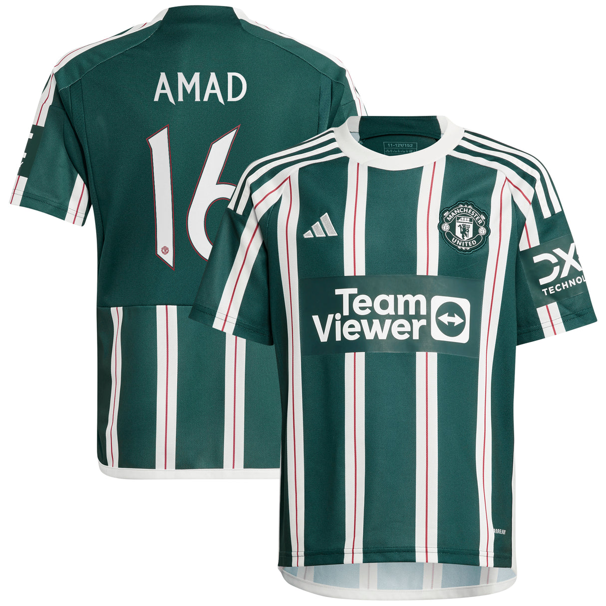 Manchester United Cup Away Shirt 2023-24 - Kids with Amad 16 printing - Kit Captain