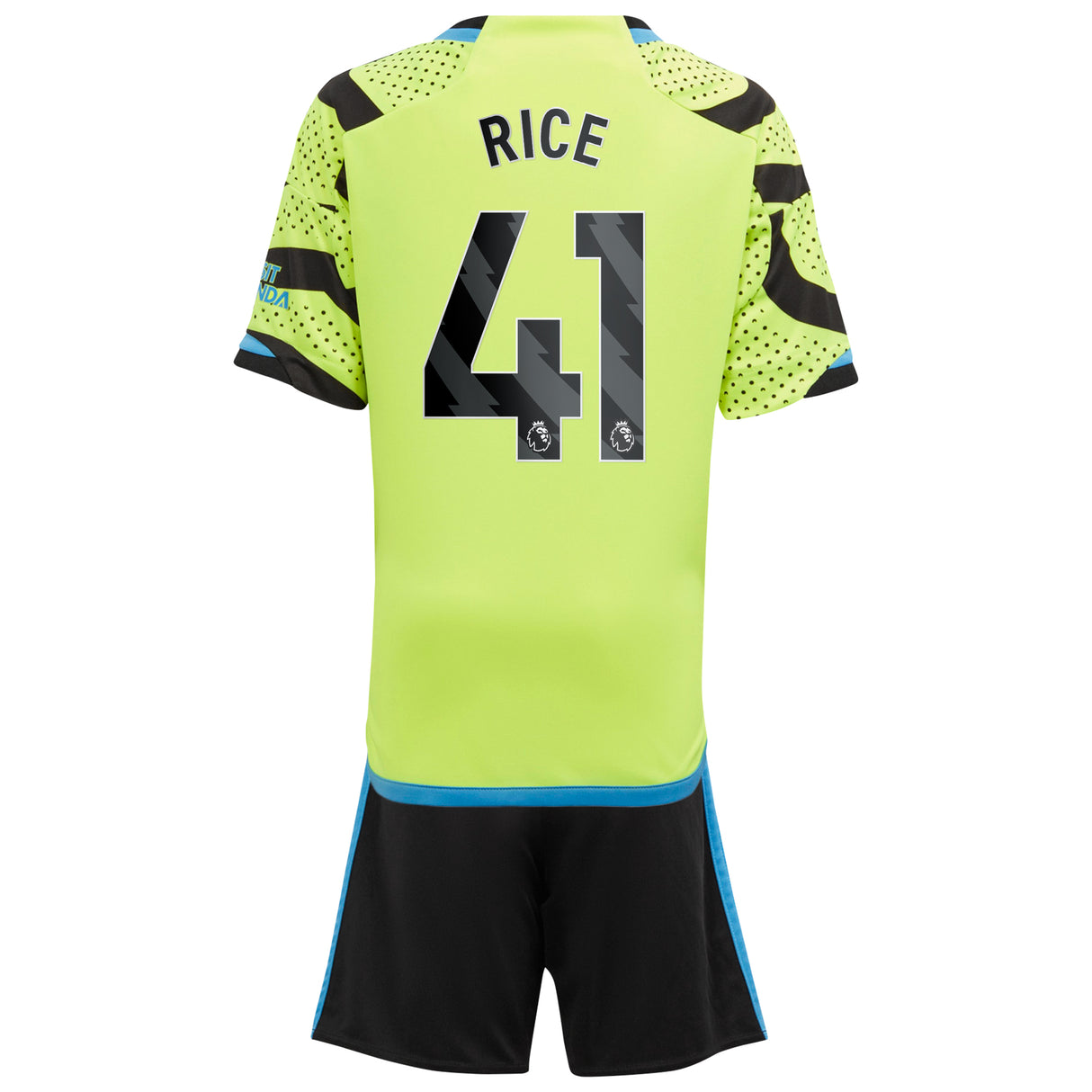 Arsenal adidas Away Minikit 2023-24 with Rice 41 printing - Kit Captain