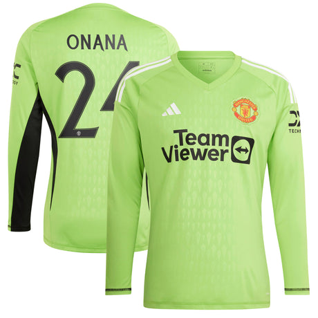 Manchester United Cup Home Goalkeeper Shirt 2023-24 with Onana 24 printing - Kit Captain