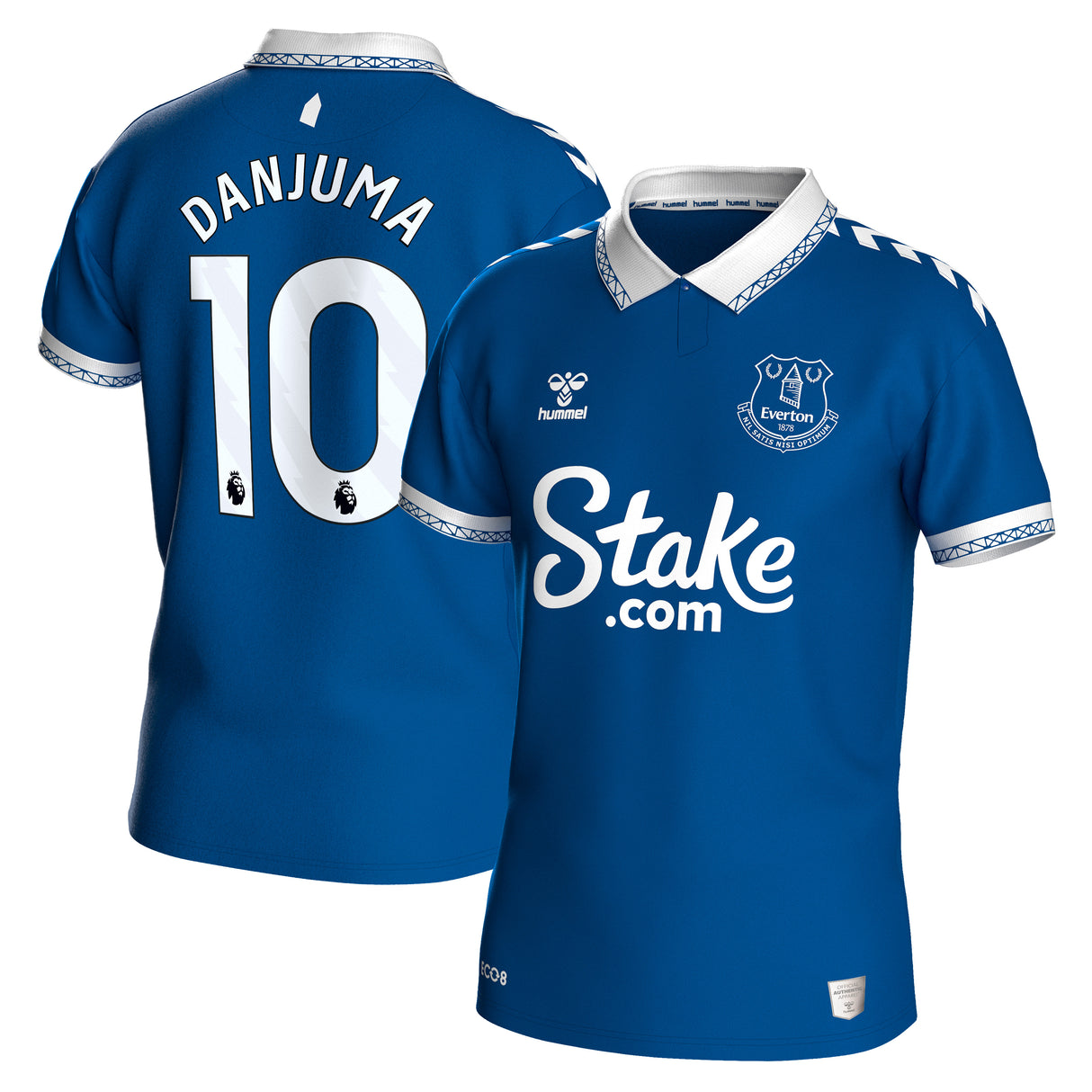 Everton Hummel Home Shirt 2023-24 with Danjuma 10 printing - Kit Captain